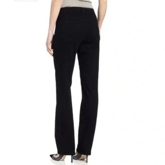 NYDJ Not Your Daughter's Jeans Size 4 Black Hayden Straight Leg Jeans in Twill - Picture 2 of 5